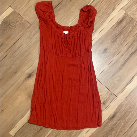 Apostrophe Red Ruched Ruffled Dress - Picture 1 of 2